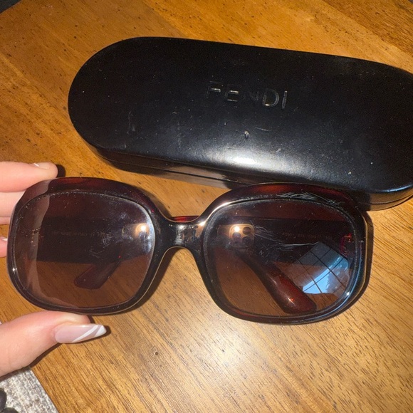 Fendi Black Sunglasses with Gold Logo